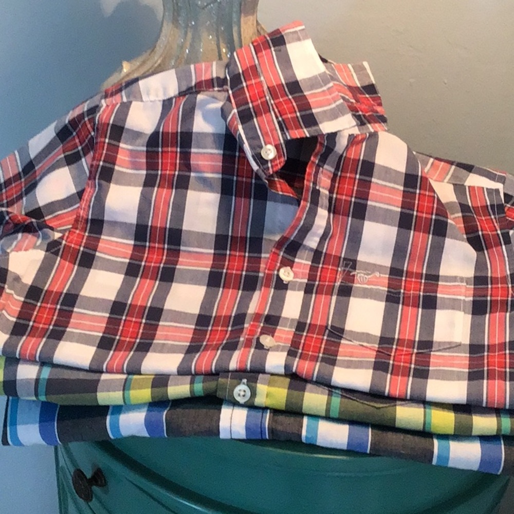 Three Button Down Collared Shirts for Boys.